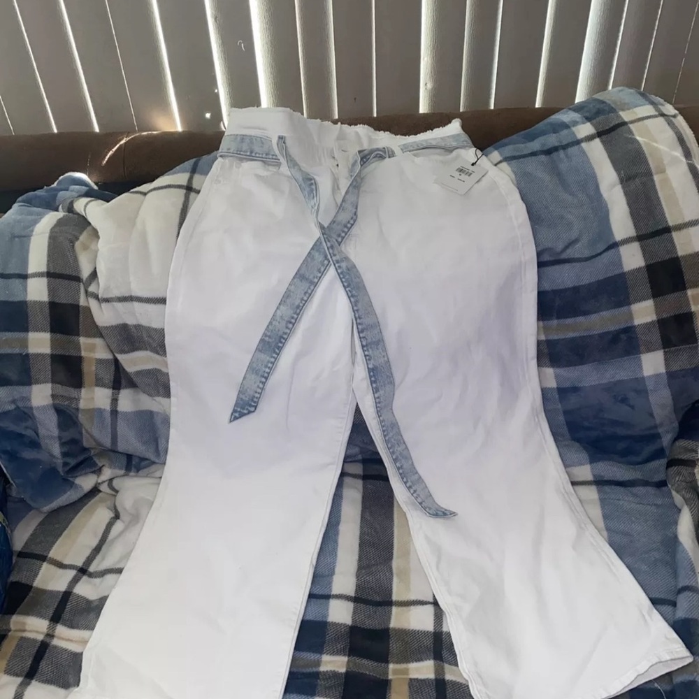 NWOT 7 For All Mankind Luxe Vintage Hi Rise Cropped Wide Jo Jeans Soliel